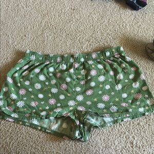 PINK Victoria's Secret Green and Pink Athletic Shorts